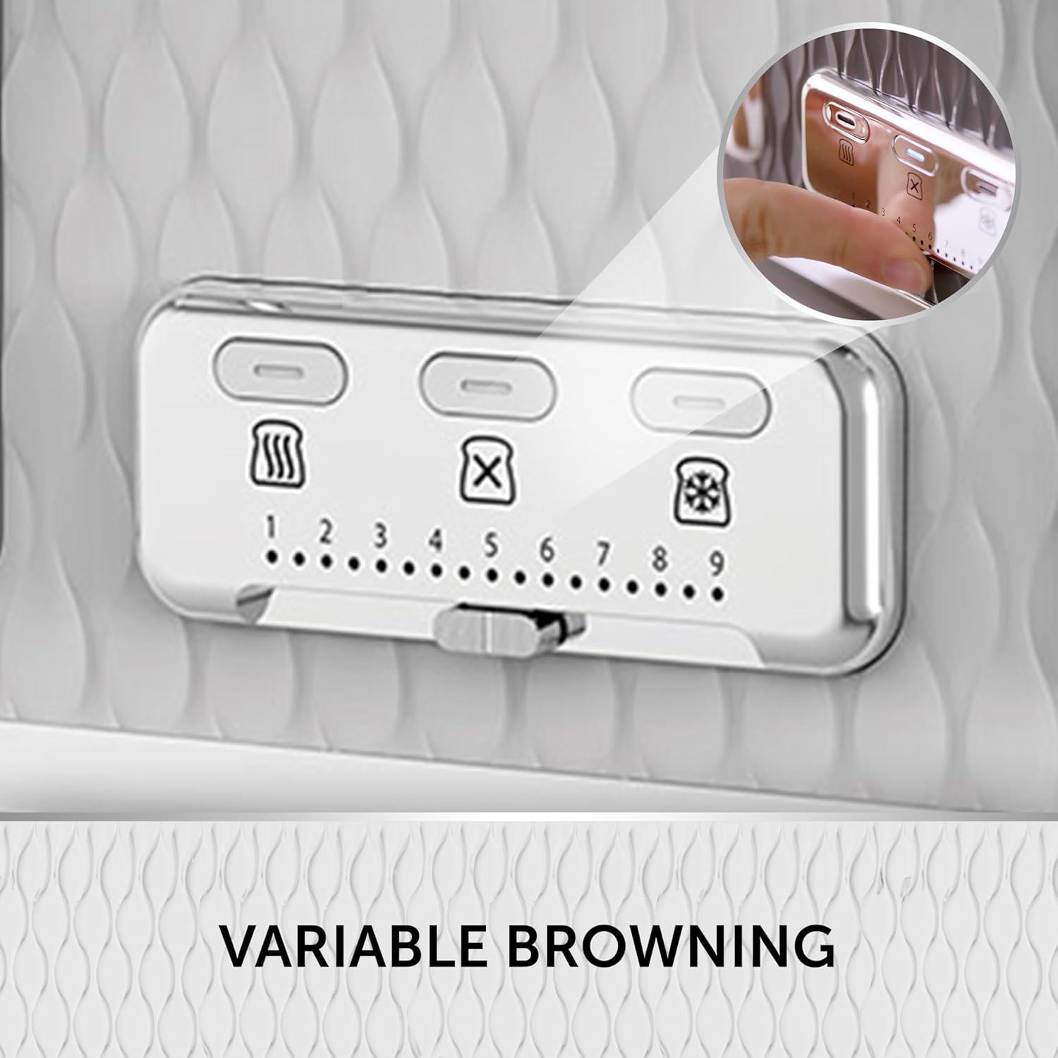Breville Curve 4 Slice Toaster – High Lift Wide Slots, White & Chrome VTT911