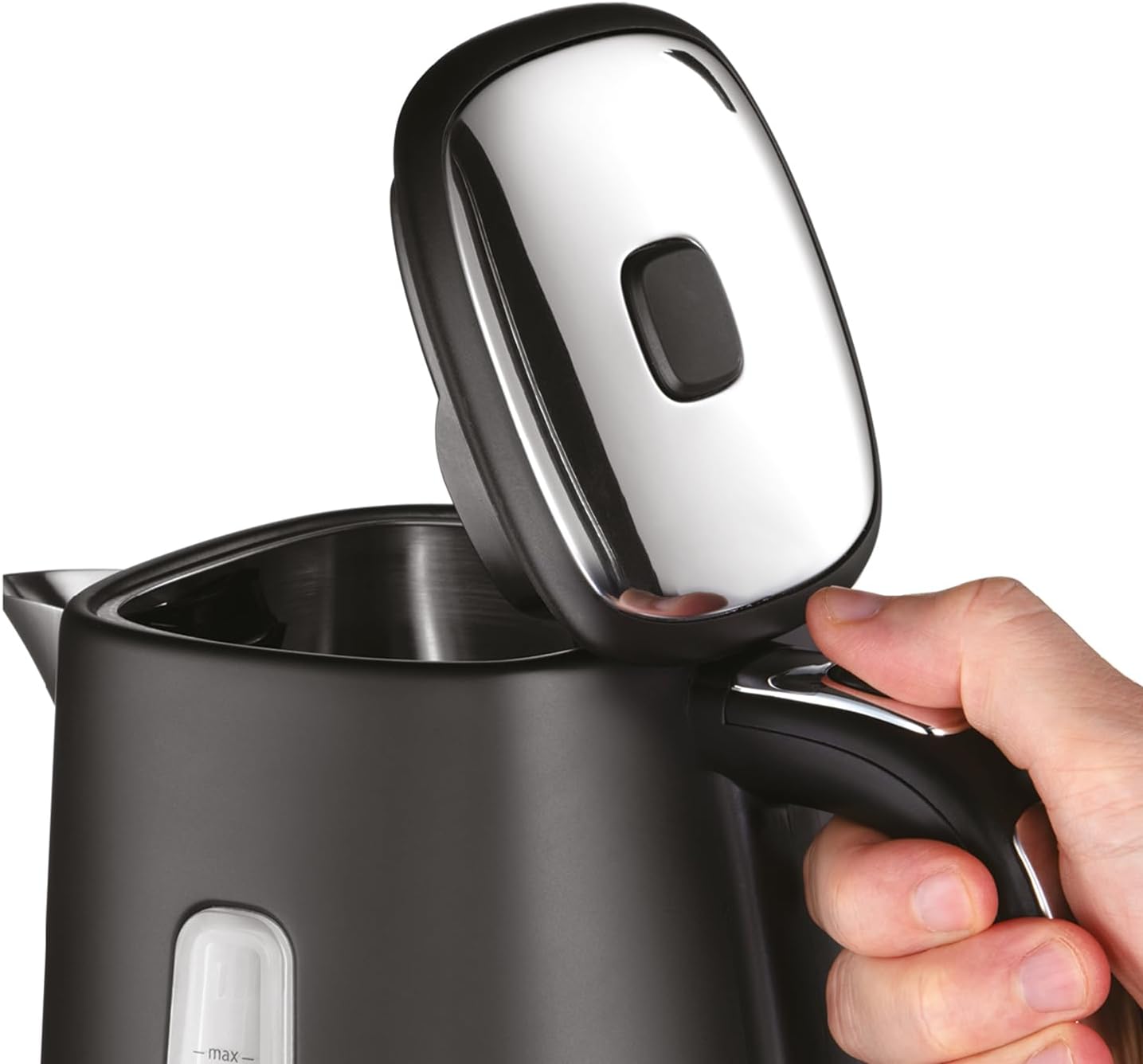 Russell Hobbs 26140 Matte Black Electric Kettle 1.7L 3000W Fast Boil Anti-Scale Filter Water Level Window & Perfect Pour Spout