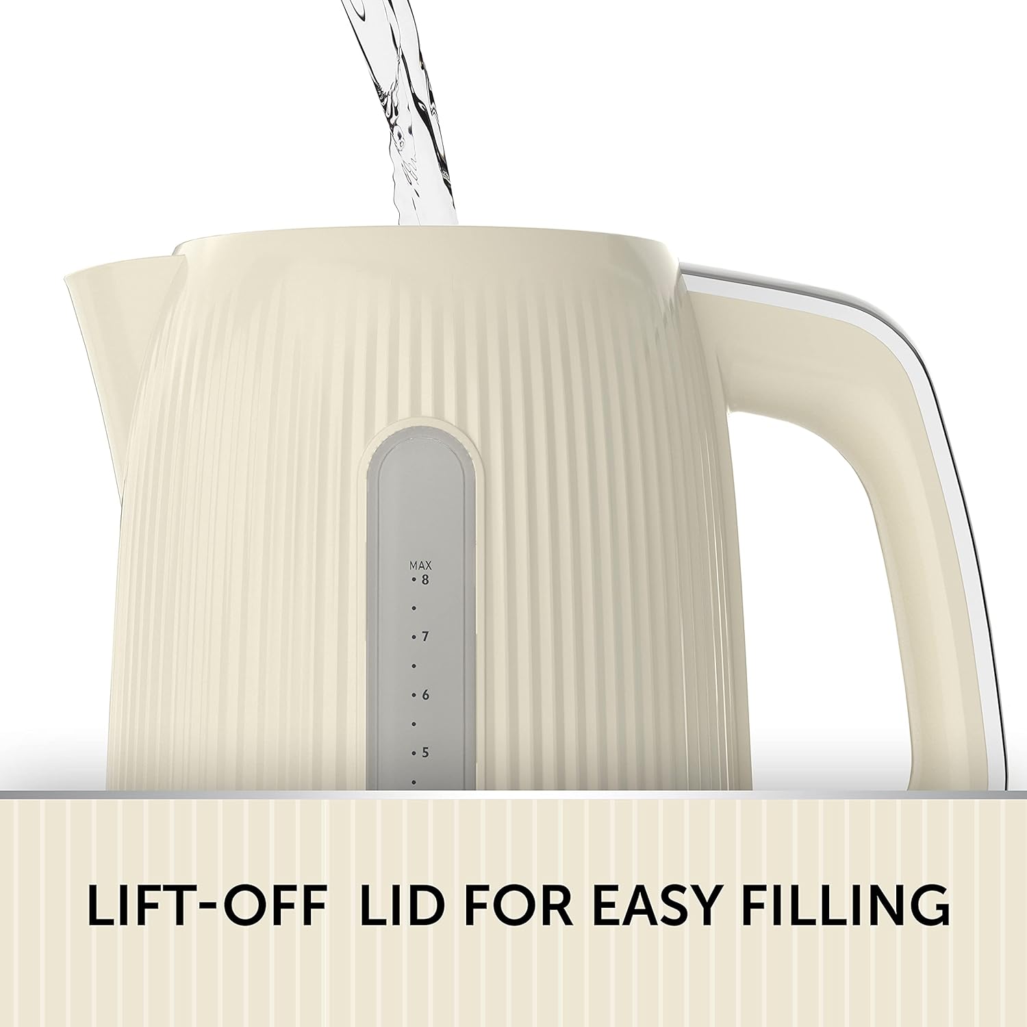 Breville Bold Vanilla Cream Electric Kettle 1.7L 3kW Fast Boil VKT223