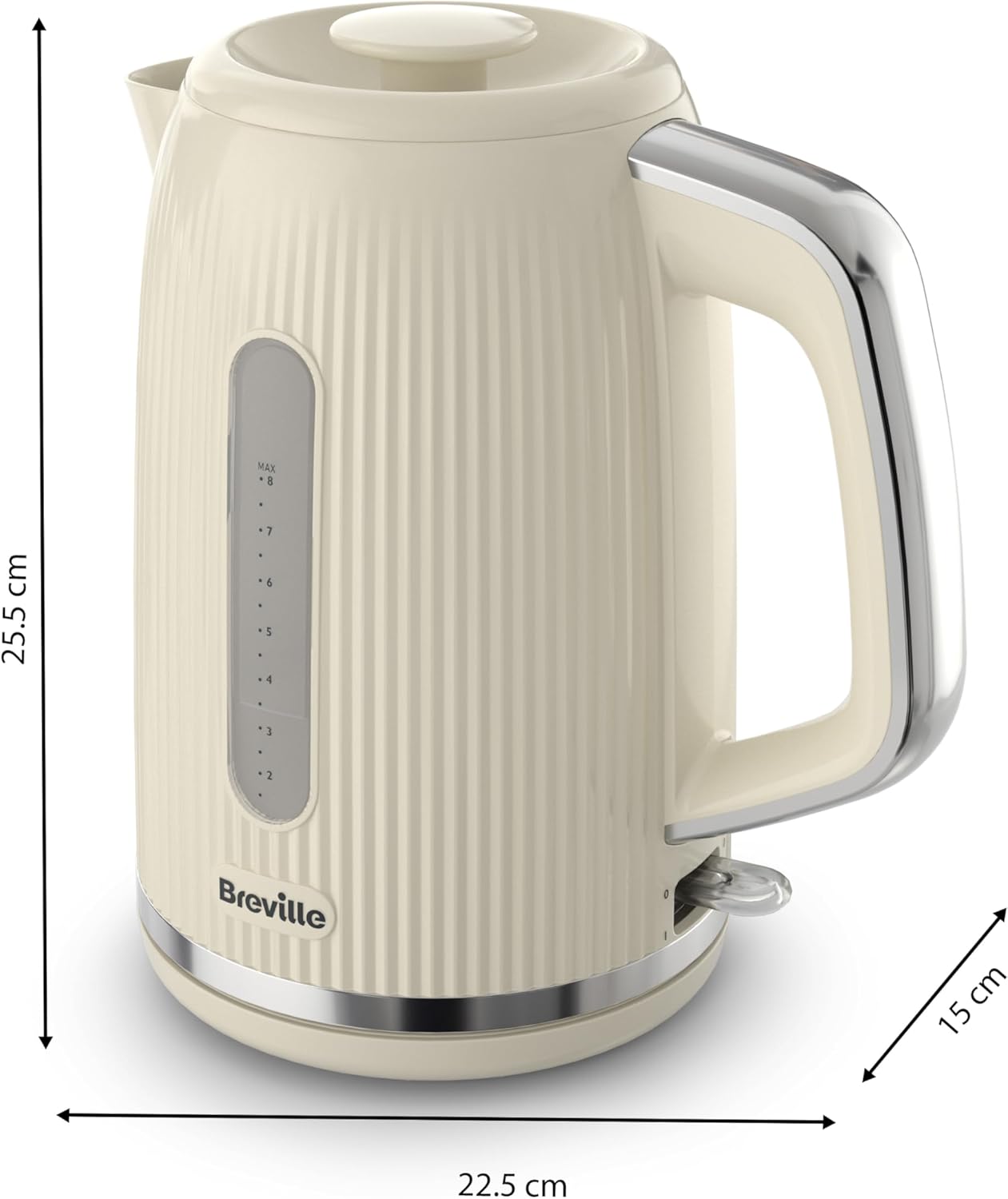 Breville Bold Vanilla Cream Electric Kettle 1.7L 3kW Fast Boil VKT223